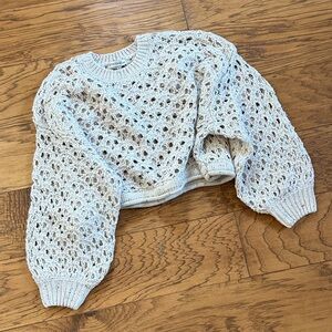 Zenana Elegant Cream Confetti Knit Sweater NEW